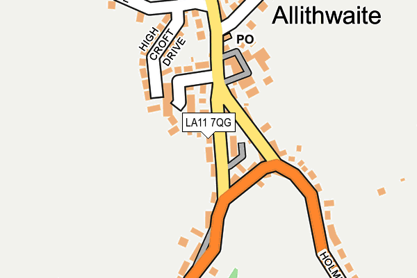 LA11 7QG map - OS OpenMap – Local (Ordnance Survey)