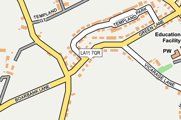 LA11 7QR map - OS OpenMap – Local (Ordnance Survey)