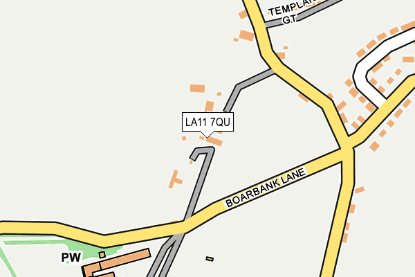 LA11 7QU map - OS OpenMap – Local (Ordnance Survey)