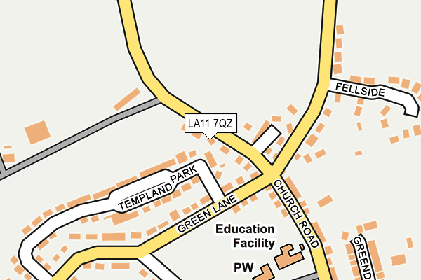 LA11 7QZ map - OS OpenMap – Local (Ordnance Survey)