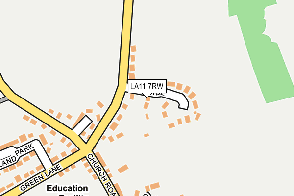 LA11 7RW map - OS OpenMap – Local (Ordnance Survey)