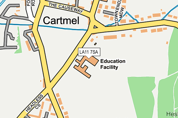 LA11 7SA map - OS OpenMap – Local (Ordnance Survey)