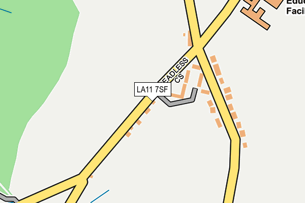 LA11 7SF map - OS OpenMap – Local (Ordnance Survey)