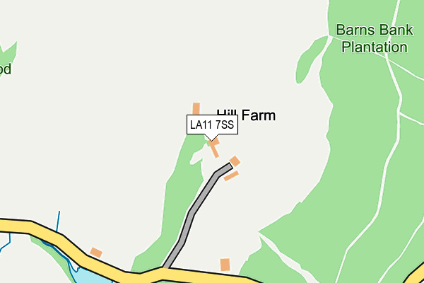 LA11 7SS map - OS OpenMap – Local (Ordnance Survey)