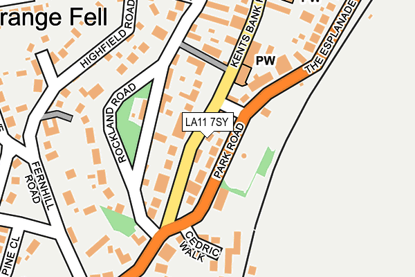 LA11 7SY map - OS OpenMap – Local (Ordnance Survey)