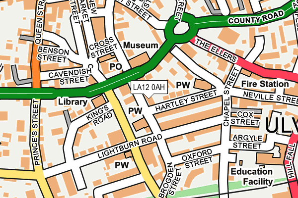 LA12 0AH map - OS OpenMap – Local (Ordnance Survey)