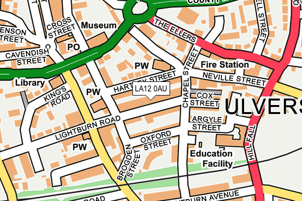 LA12 0AU map - OS OpenMap – Local (Ordnance Survey)