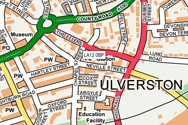 LA12 0BP map - OS OpenMap – Local (Ordnance Survey)