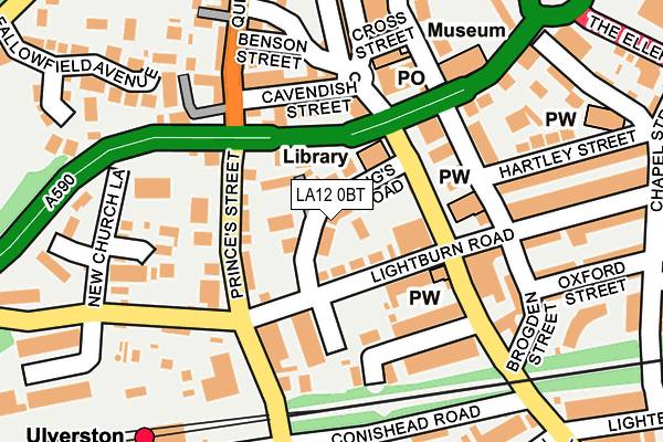 LA12 0BT map - OS OpenMap – Local (Ordnance Survey)