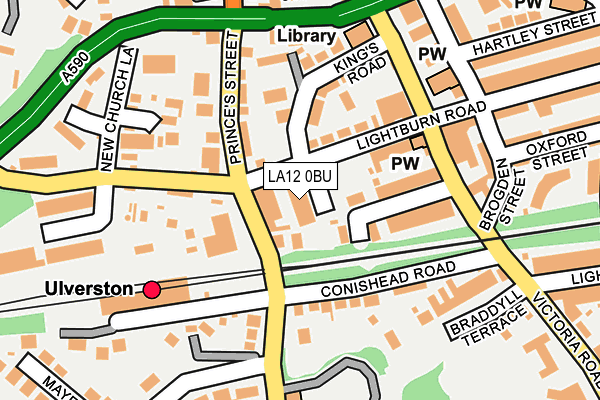 LA12 0BU map - OS OpenMap – Local (Ordnance Survey)