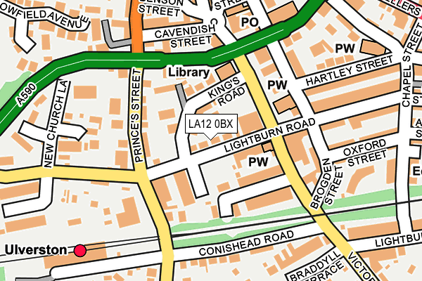 LA12 0BX map - OS OpenMap – Local (Ordnance Survey)