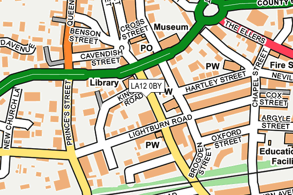 LA12 0BY map - OS OpenMap – Local (Ordnance Survey)