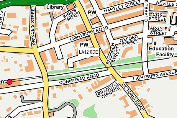 LA12 0DE map - OS OpenMap – Local (Ordnance Survey)