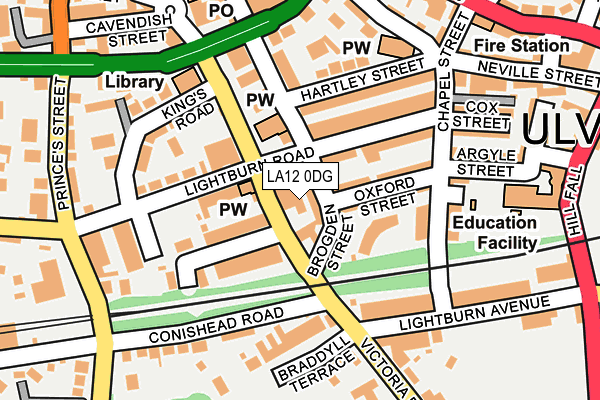 LA12 0DG map - OS OpenMap – Local (Ordnance Survey)