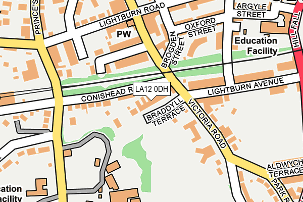LA12 0DH map - OS OpenMap – Local (Ordnance Survey)