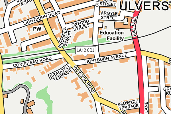 LA12 0DJ map - OS OpenMap – Local (Ordnance Survey)