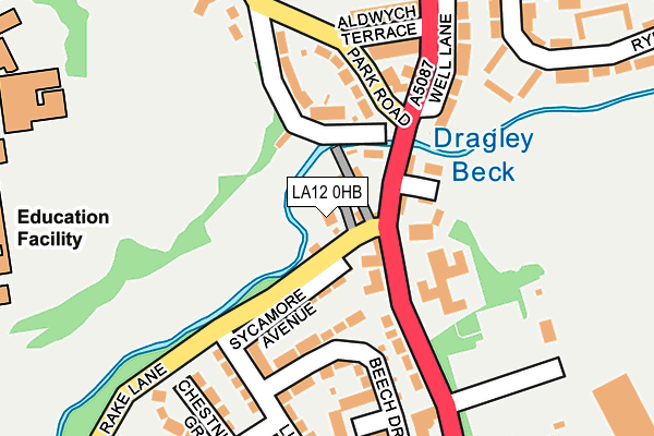 LA12 0HB map - OS OpenMap – Local (Ordnance Survey)