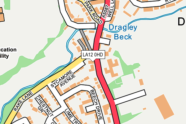 LA12 0HD map - OS OpenMap – Local (Ordnance Survey)