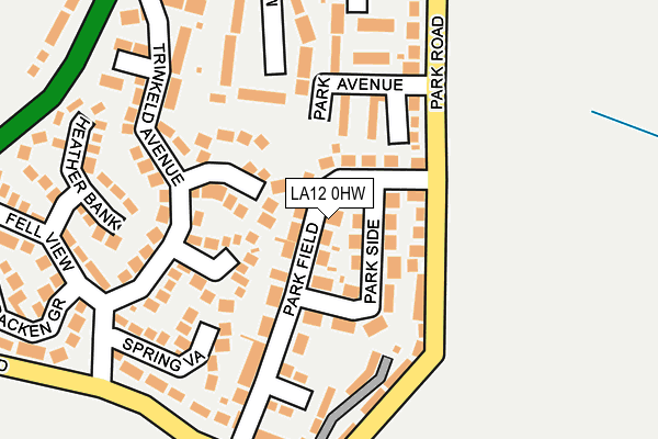 LA12 0HW map - OS OpenMap – Local (Ordnance Survey)