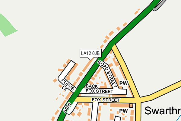 LA12 0JB map - OS OpenMap – Local (Ordnance Survey)