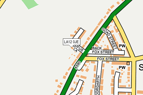 LA12 0JE map - OS OpenMap – Local (Ordnance Survey)