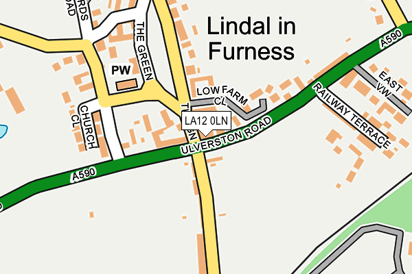 LA12 0LN map - OS OpenMap – Local (Ordnance Survey)