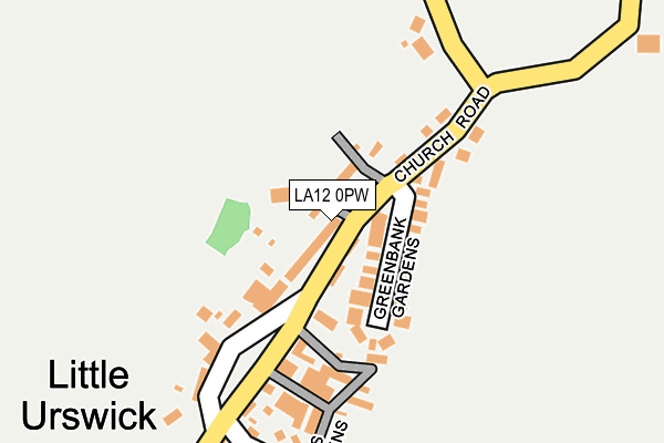 LA12 0PW map - OS OpenMap – Local (Ordnance Survey)
