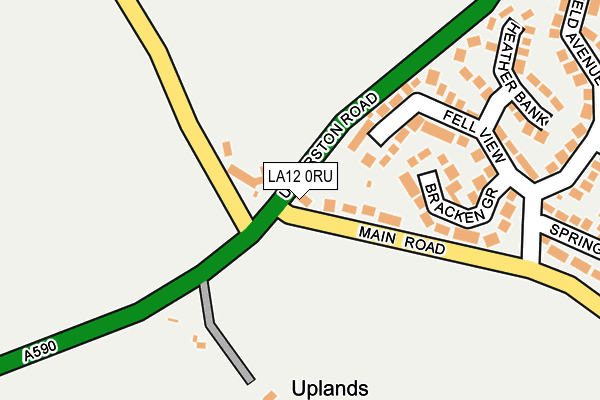 LA12 0RU map - OS OpenMap – Local (Ordnance Survey)