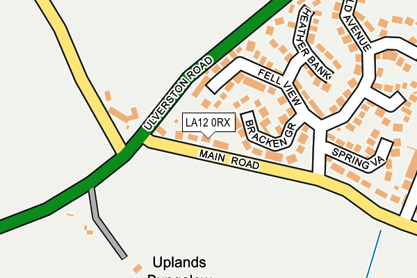 LA12 0RX map - OS OpenMap – Local (Ordnance Survey)