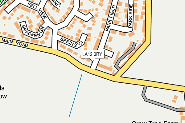 LA12 0RY map - OS OpenMap – Local (Ordnance Survey)