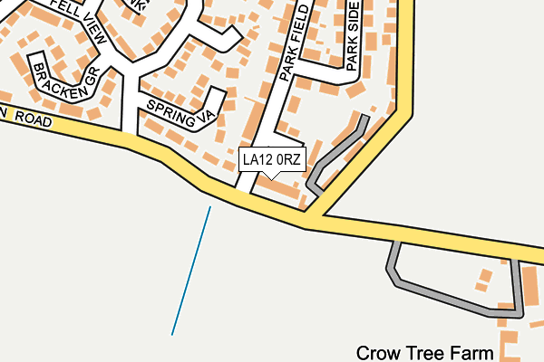 LA12 0RZ map - OS OpenMap – Local (Ordnance Survey)