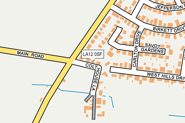 LA12 0SF map - OS OpenMap – Local (Ordnance Survey)