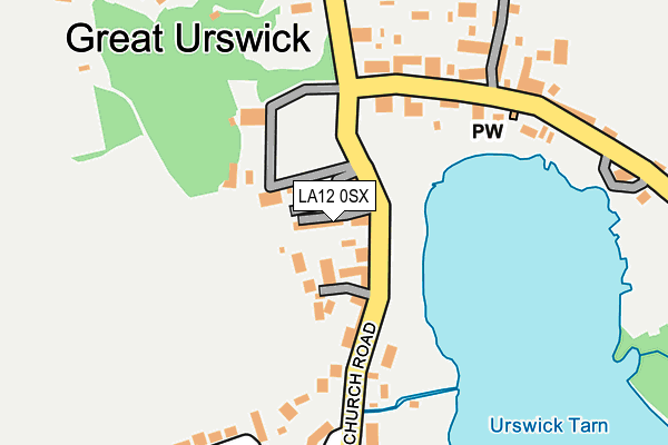 LA12 0SX map - OS OpenMap – Local (Ordnance Survey)