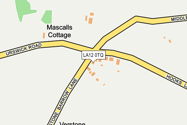 LA12 0TQ map - OS OpenMap – Local (Ordnance Survey)