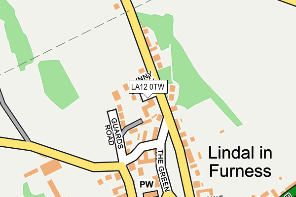 LA12 0TW map - OS OpenMap – Local (Ordnance Survey)