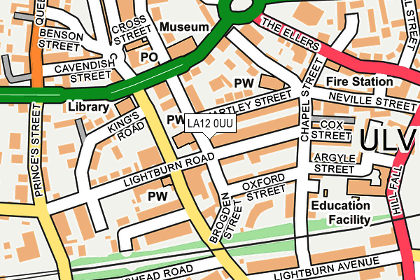LA12 0UU map - OS OpenMap – Local (Ordnance Survey)