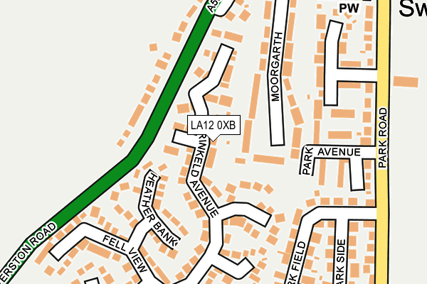 LA12 0XB map - OS OpenMap – Local (Ordnance Survey)