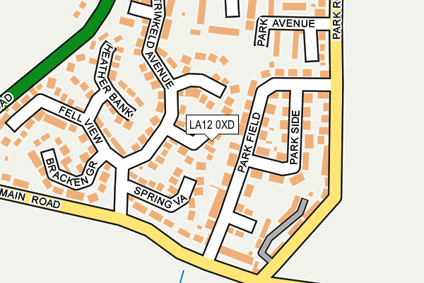 LA12 0XD map - OS OpenMap – Local (Ordnance Survey)
