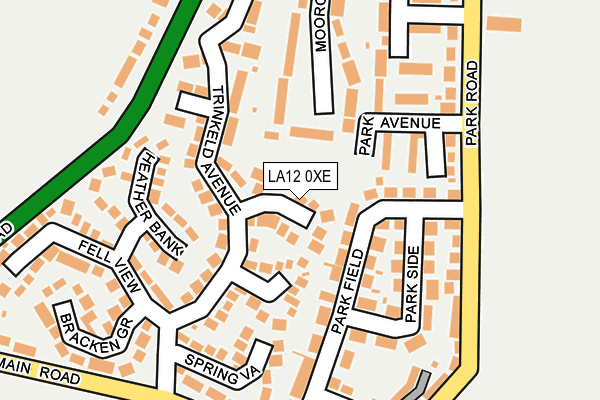LA12 0XE map - OS OpenMap – Local (Ordnance Survey)
