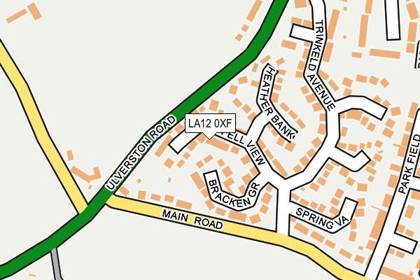 LA12 0XF map - OS OpenMap – Local (Ordnance Survey)