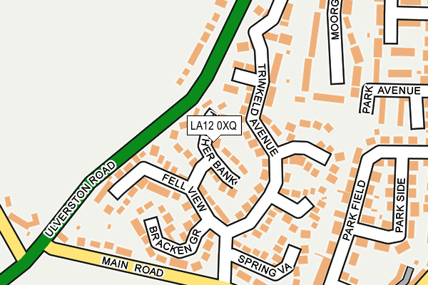 LA12 0XQ map - OS OpenMap – Local (Ordnance Survey)