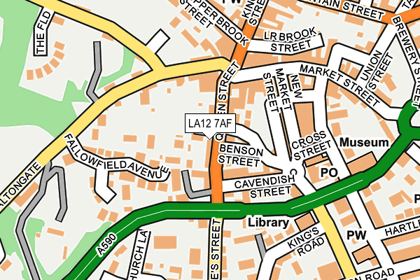 LA12 7AF map - OS OpenMap – Local (Ordnance Survey)