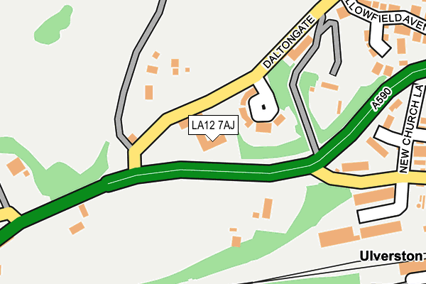 LA12 7AJ map - OS OpenMap – Local (Ordnance Survey)