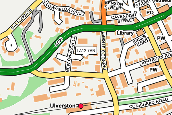 LA12 7AN map - OS OpenMap – Local (Ordnance Survey)