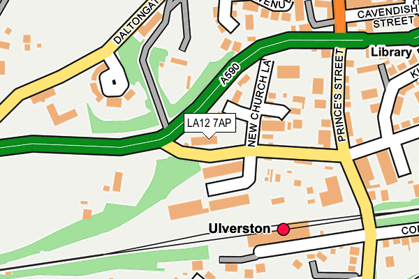 LA12 7AP map - OS OpenMap – Local (Ordnance Survey)