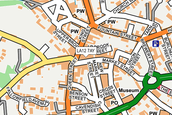 LA12 7AY map - OS OpenMap – Local (Ordnance Survey)