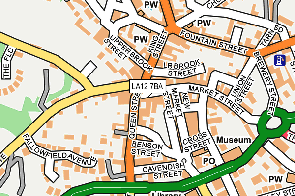 LA12 7BA map - OS OpenMap – Local (Ordnance Survey)