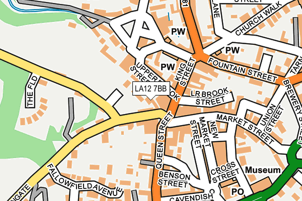 LA12 7BB map - OS OpenMap – Local (Ordnance Survey)