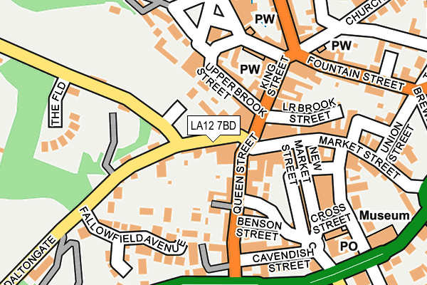 LA12 7BD map - OS OpenMap – Local (Ordnance Survey)