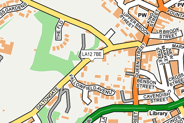 LA12 7BE map - OS OpenMap – Local (Ordnance Survey)